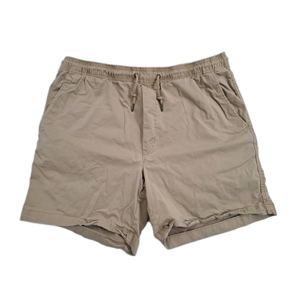 American Eagle Men's Large Drawstring Pull On Khaki Flex Shorts Beach Summer